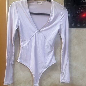 Free People Light Purple Long-Sleeve Bodysuit